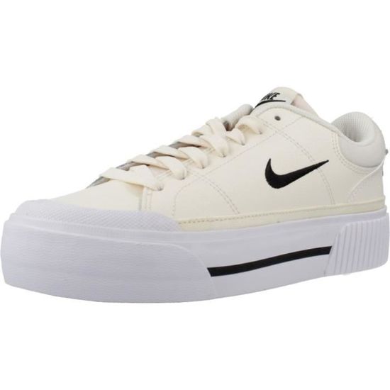 Baskets NIKE COURT LEGACY LIFT Beige Adulte Lacets Plat Beige