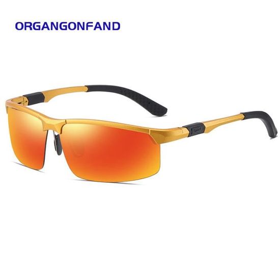 Lunettes De Soleil Orange Miroir Transparent - Polarisées UV400 - Ski & Plage