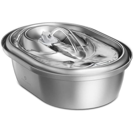Fontaine à Eau Pour Chat Invengo MeowFlow B20 - 2.2 L En Acier Inoxydable, Silencieuse Et Facile à Nettoyer - 8