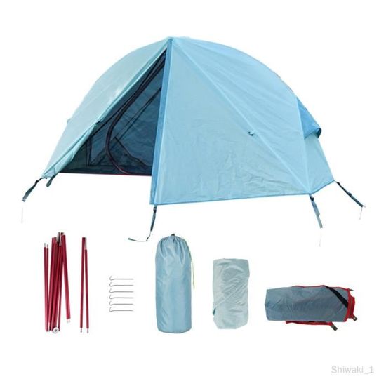 Tente De Camping Ultralégère 1 Ou 2 Personnes – Étanche Et Anti-UV – Poteaux Fibre De Verre – Sac De Transport Inclus