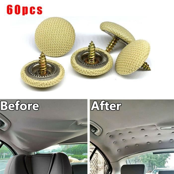 60pcs Voiture Auto Rivet Toit de Voiture Panneau Agrafe Retainer Attache Clips Garniture Rivets de Réparation de Toit de Voiture