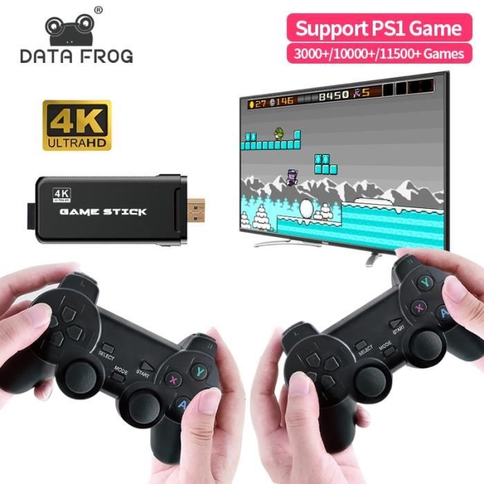 Données grenouille TV Console de jeu vidéo avec 2.4G Double contrôleur sans fil construit en 3000/10000 jeux prise en charge pour PS