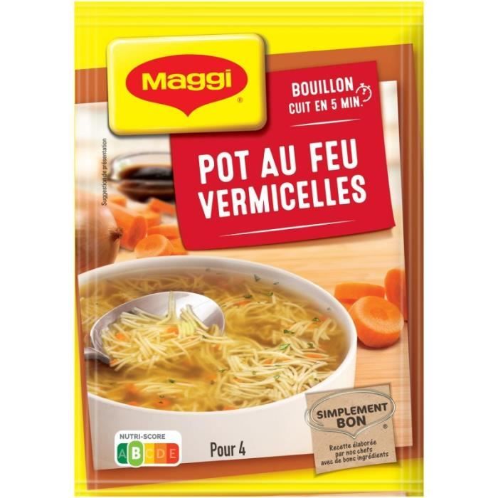 NESTLE MAGGI - Soupe Saveur À L'Ancienne Au Feu Aux Vermicelles 57G - Lot De 4