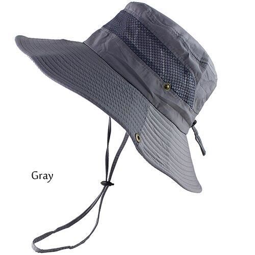 GRY Head 54 to 59cm -UPF – chapeau de soleil pour hommes et femmes, Bob 50 +, Protection UV, à Long et Large bord, randonnée, plein