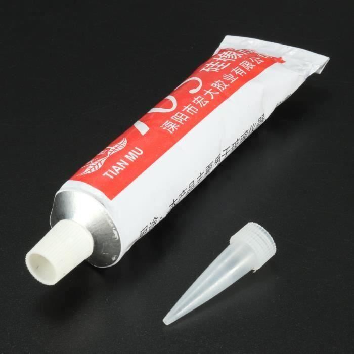50ml Colle Silicone Adhésif Transparent Pour Verre Métal Carrelage Me04325