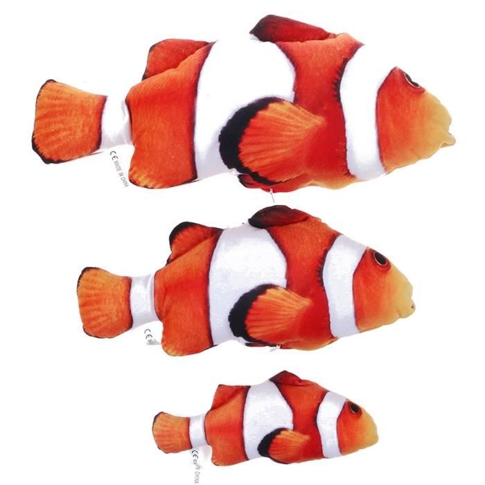 Jouet,Jouet en forme de poisson pour chien Jouet en peluche en forme de poisson, jouets de chat - Type Clown Fish-30cm with zipper