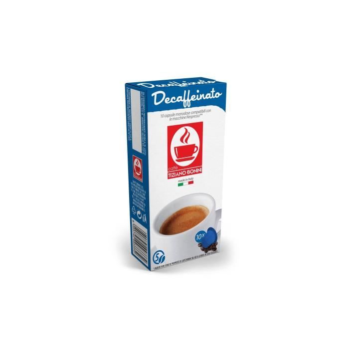Café Déca Bonini - Compatible nepresso - 10 Capsules