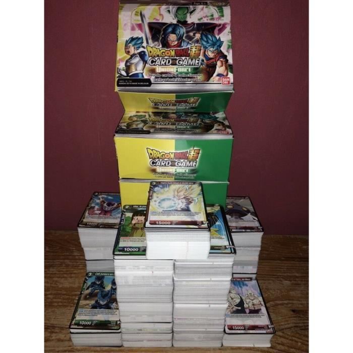Lot de 50 cartes DBZ Dragon Ball Super sans double en Français
