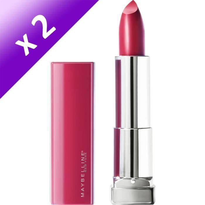 MAYBELLINE Rouge à lèvres New York Color Sensation Made For All - 379 Fuchsia For Me (Lot de 2)
