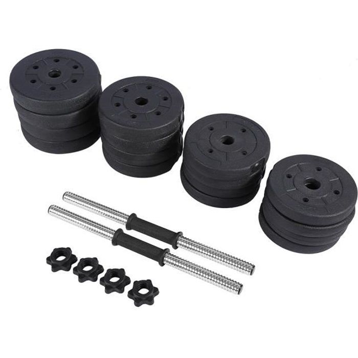 Haltère 30kg poids ajustables