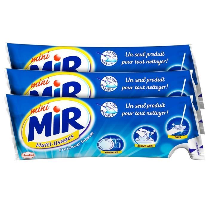 LOT DE 12 - Mini MIR Multi Usages Fraîcheur Intense Tripack - 3 berlingots de 250ml