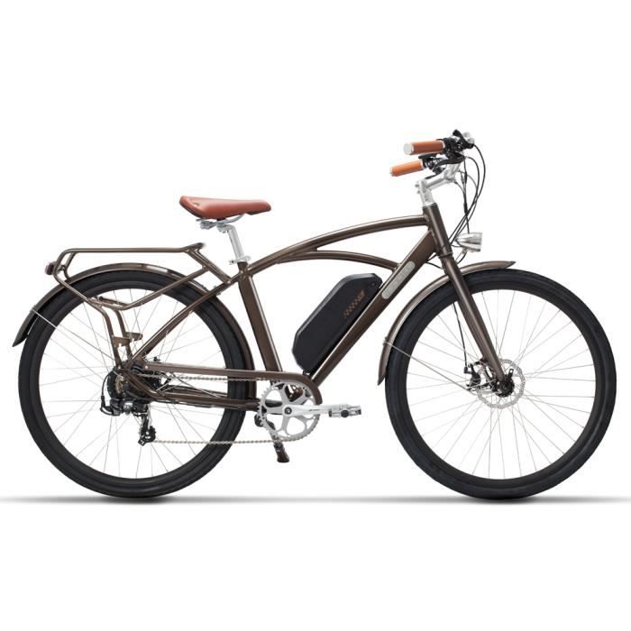 700C Vélo d'assistance électrique, vélo de ville, moteur sans brosse puissant de 400W, batterie au lithium de 48V 13Ah