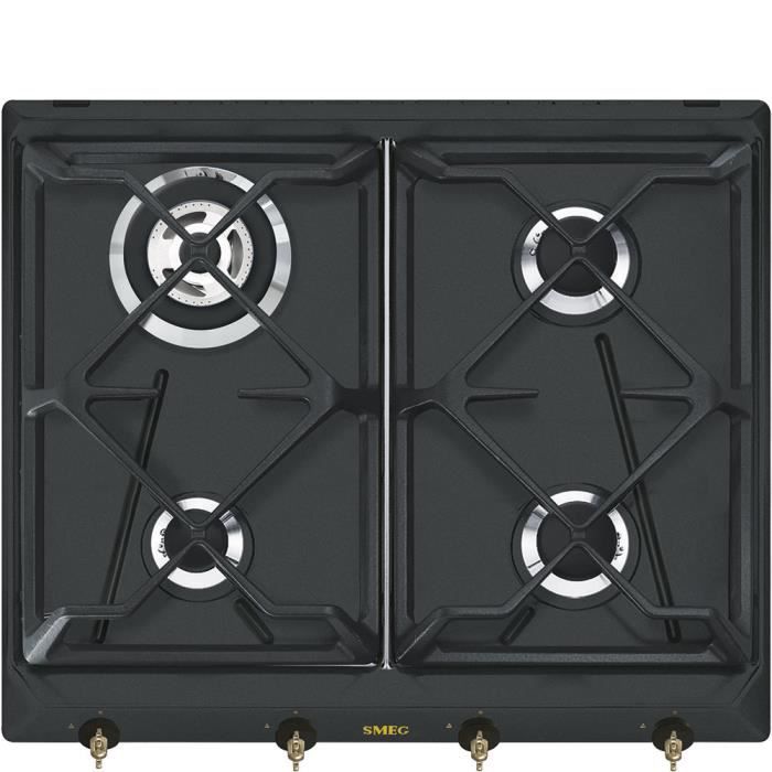 Smeg SRV864AOGH, Intégré, Cuisinière à gaz, anthracite, Émaillé, 1100 W, Rond