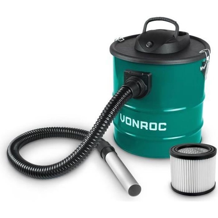 Aspirateur à cendres - Vide cendres 1600W – Réservoir de 20L – Câble d’alimentation de 3M – Pour la cheminée, le barbecue et