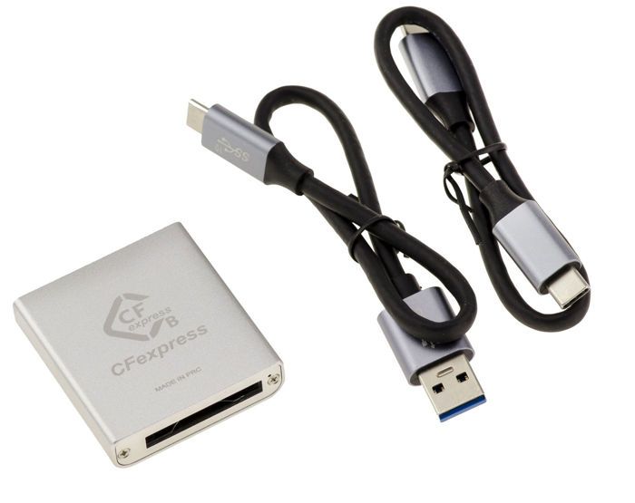 Lecteur De Carte CFexpress Type B USB 3.2 Gen2 - Vitesse 10 Gbit/s, Double Connecteur USB-C Et USB-A - Compatible Windows, Mac, Android - 10