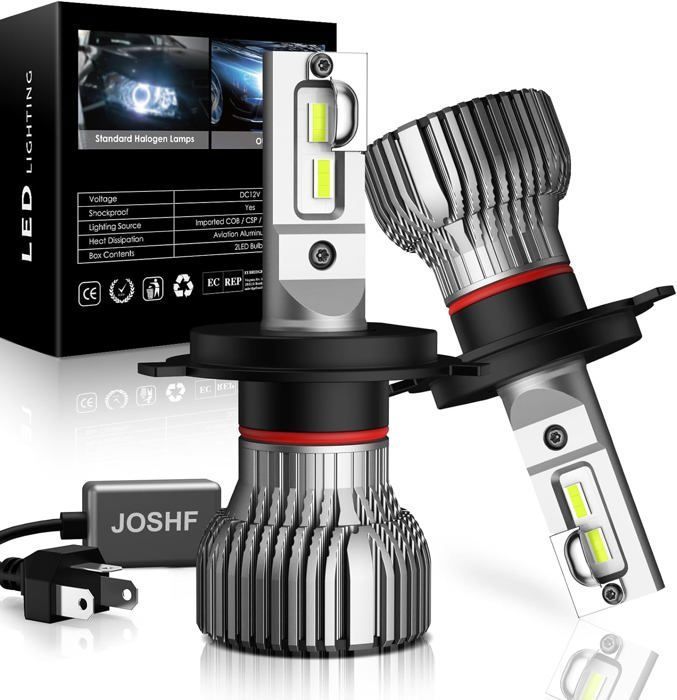 Kit Ampoules LED H9 6000K 50W - Phares Avant Auto/moto, 12000 Lumens, Garanti 1 An
