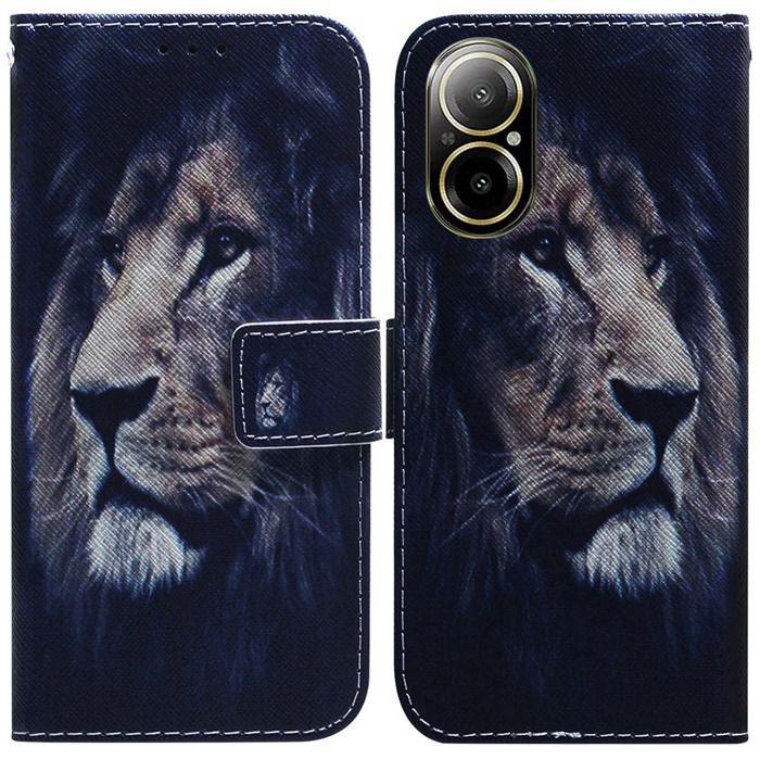 Coque Pour OPPO Realme C67 4G 6.72",Etui Housse PU Cuir Pochette Clapet