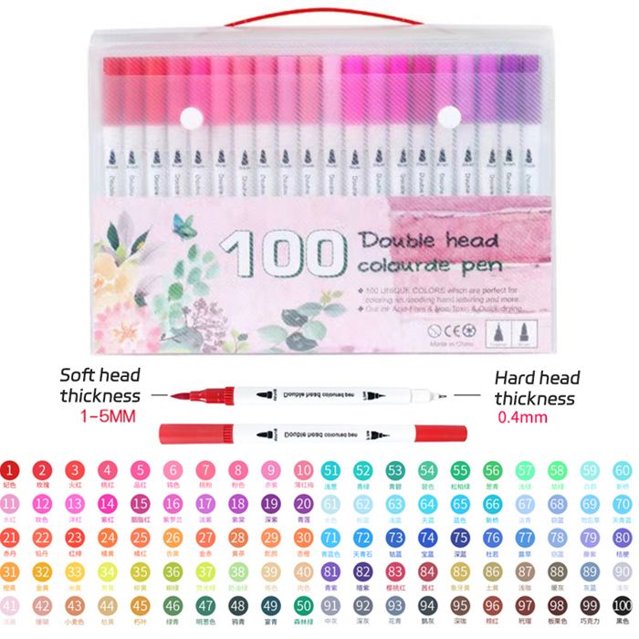 Lot De 60 Marqueurs De Coloriage Pour Adultes, 60 Marqueurs à Eau