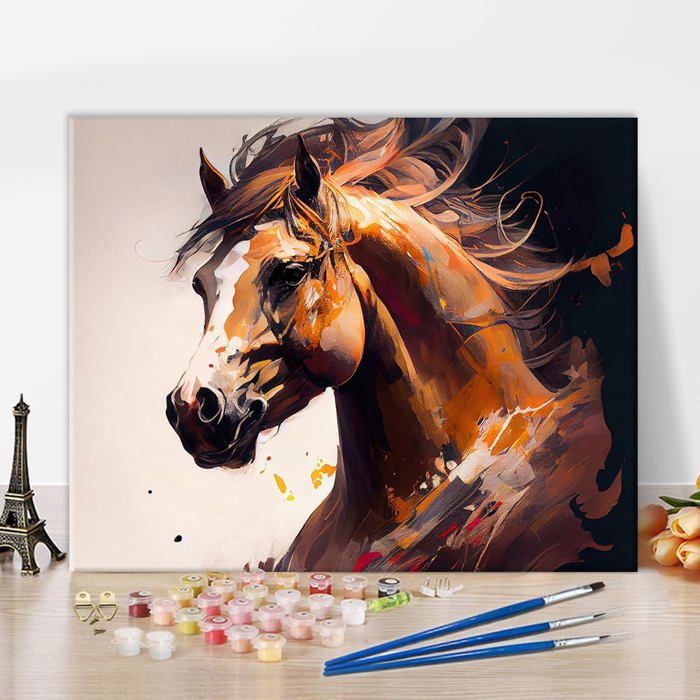 WOWDECOR Kits De Peinture Par Numéros Pour Adultes Et Enfants, Peinture Par Numéros - Dame Abstraite De Picasso 40 X 50 Cm - Nouvelle Toile Estampée (encadrée