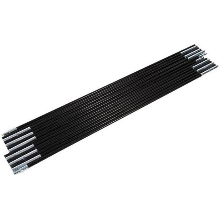 Armature Universelle Pour Tente En Fibre De Verre - 9 Mm X 455 Cm (9 Pièces) - Noir - 8