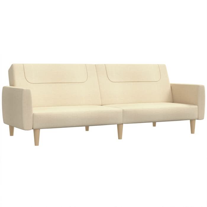 BEAU Canapé-lit à 2 places crème tissu SS0000255833