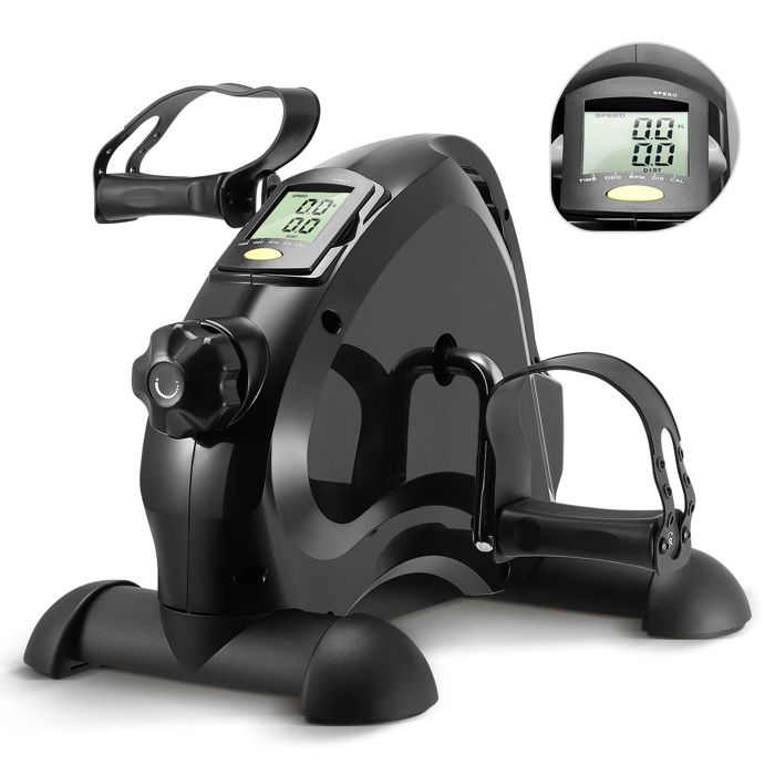 Mini Vélo dAppartement Pédalier d Appartement Pédalier de Rééducation des Bras et Jambes pour Personnes âgées avec Écran LCD
