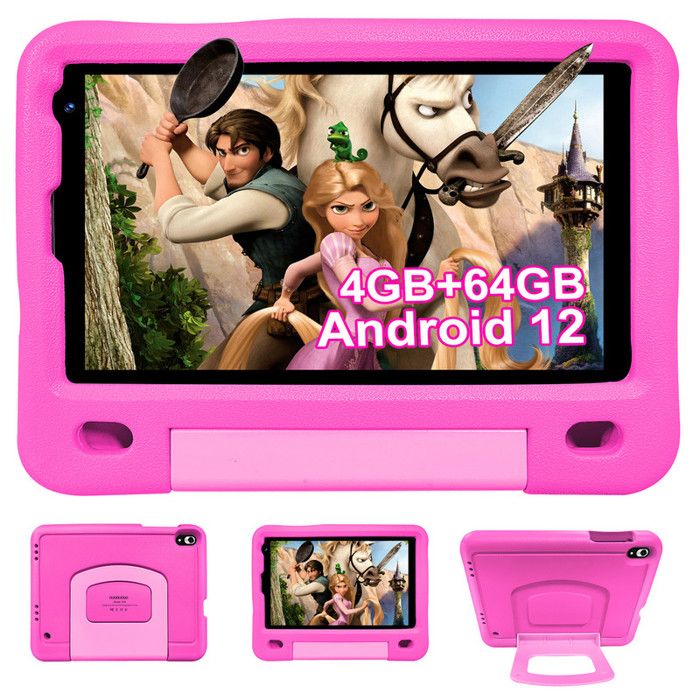 Tablette enfants 8 Pouces4Go RAM128Go ROMTablette Android 12Parental ContrôleGoogle PlaystoreDual Caméra IPS