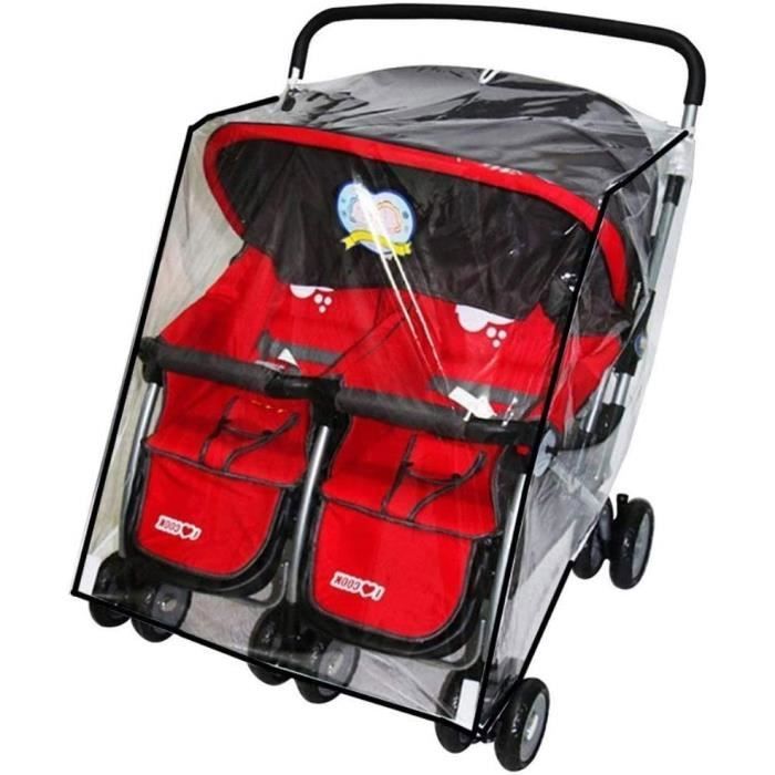 Housse Pluie Baninni Pour Poussette Double Luiz - Protection Imperméable