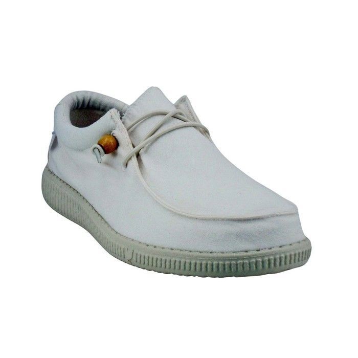 PITAS Basket toile-Femme-PITAS-WP150 WALLABI WASHED-3 coloris - Couleur Blanc - Taille 39