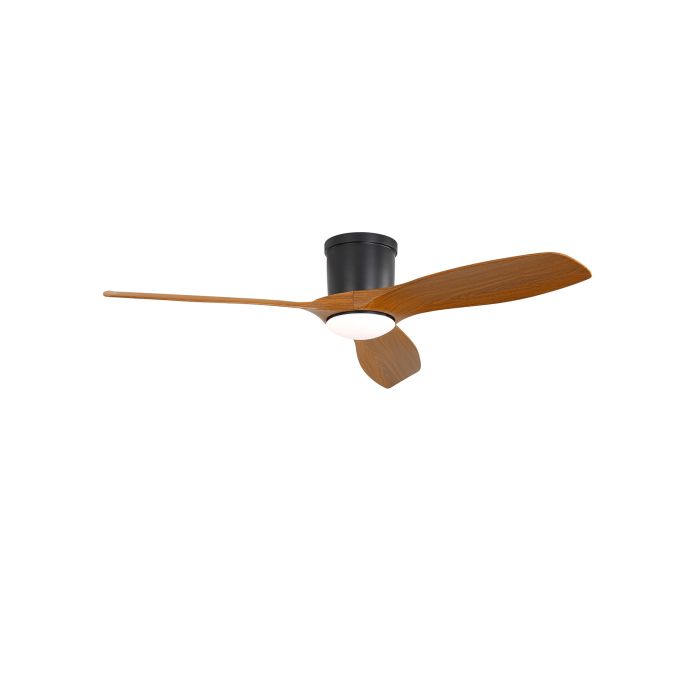 ®RisingFF Ventilateur de plafond à panneau plat de 52 pouces avec télécommande 3 pales en ABS moteur CC réversiblenoir. - Rising Ff