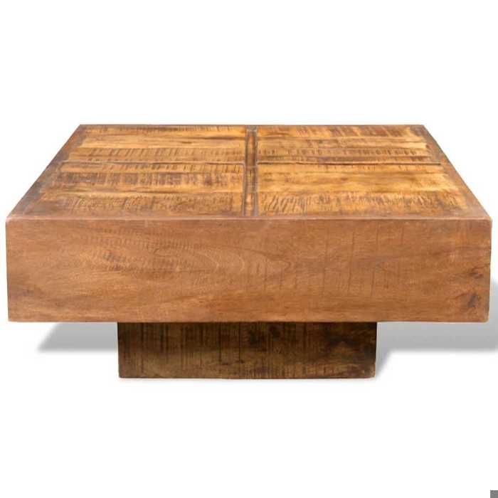 JILLS - (1 PC) Table basse - VIDAXL - table dextrémité - carrée Marron - Bois massif de manguier OCT78032008