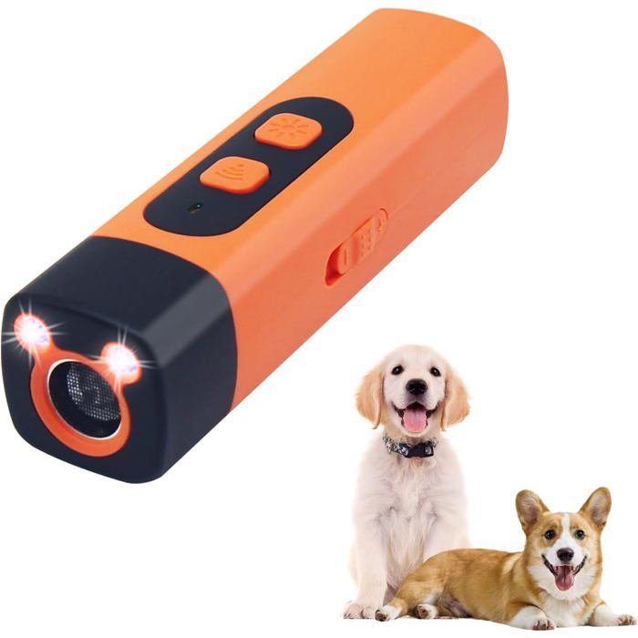Meilleurs prix pour Dresseur de chiens portable à ultrasons avec lumière LED – dispositif anti-aboiements dressage doux en intérieur et en