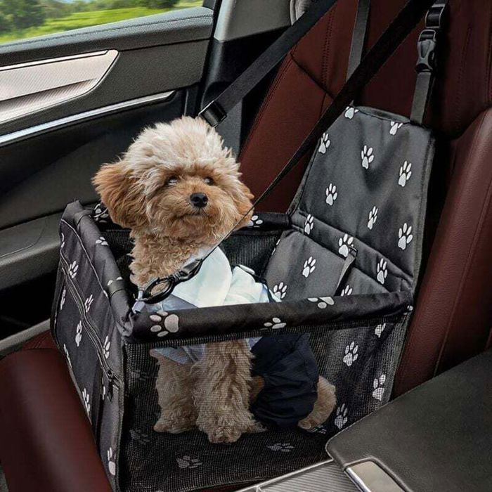 Siège auto pour chien - PZCC - Respirant - Lavable - Pliable - 40x32x25 cm - Pour animaux jusquà 6 kg - Imperméable