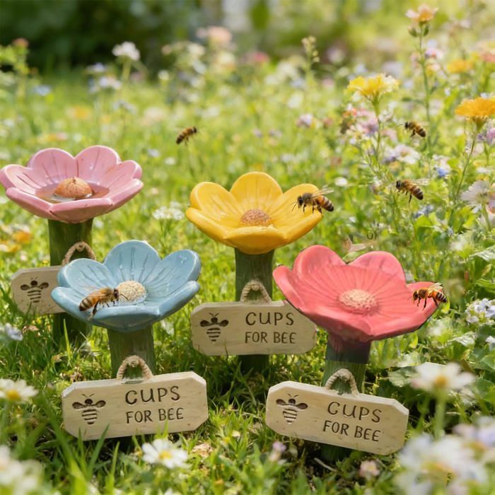 Station dabreuvement pour abeillesabreuvoirs pour insectes du jardin en forme de fleurabreuvoir pour papillons et