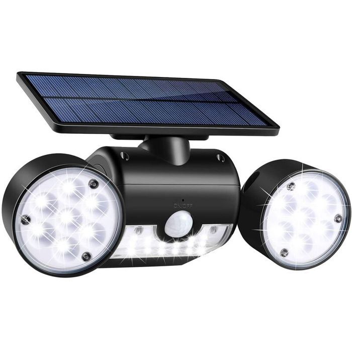 Projecteurs solaires dextérieur appliques murales LED spots pour jardin cour ou garage