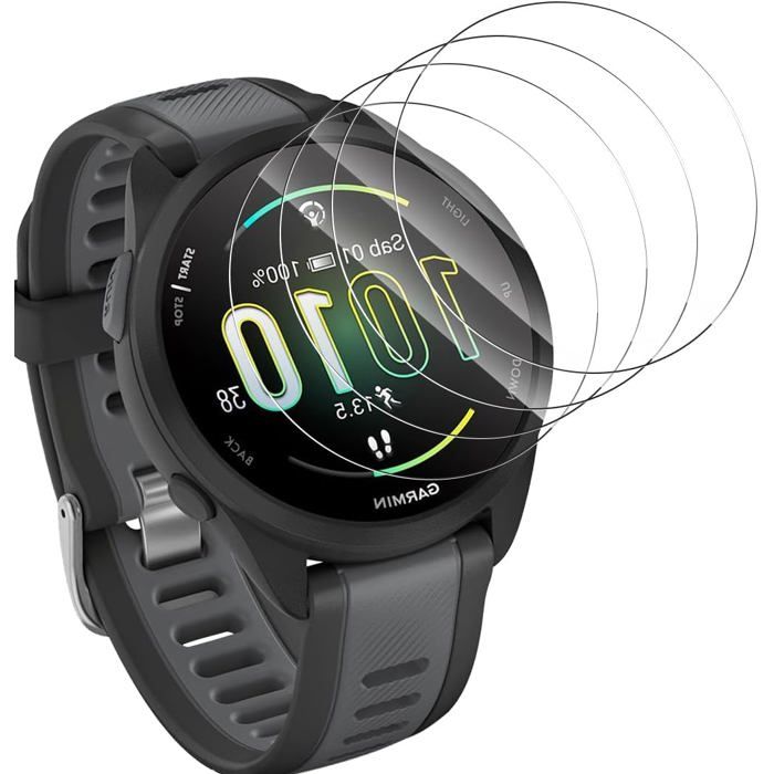 Verre Trempé pour Garmin Forerunner 165 Protection Écran[4 Pièces]9H Dureté Vitre Trempé