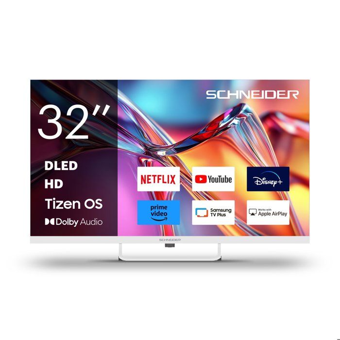 SCHNEIDER 32A2TWV TV D LED HD 32(80cm) Smart Tizen 12 V 1366 x 768 pix HDMIx3 USBx2 Blanc