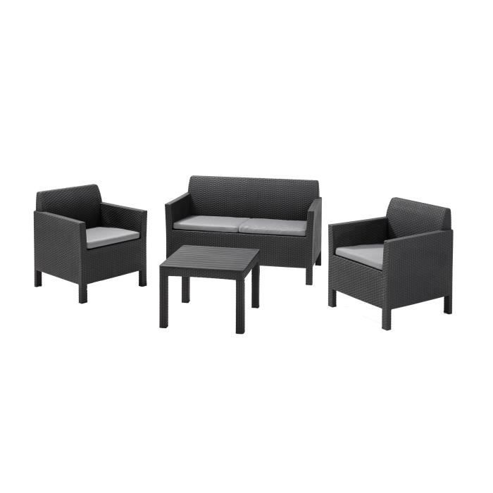 Allibert Salon De Jardin Orlando 4 Places Imitation Resine