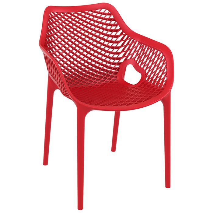 chaise de jardin / terrasse 'sister' rouge en matière plastique