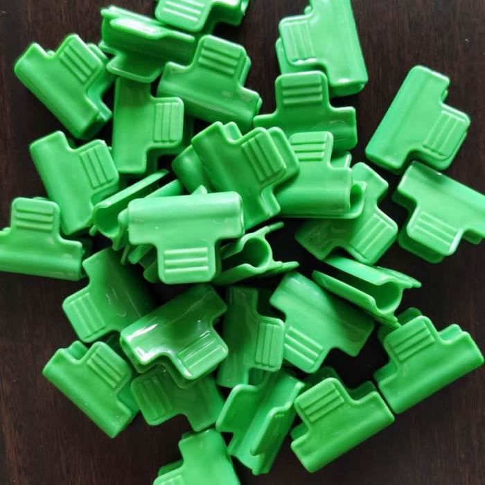 Lot de 48 clips pour tubes de serre de 19 à 20 mm de diamètre - ANNEFLY - Vert