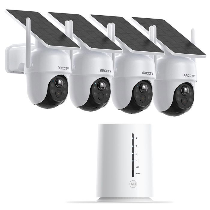 ANRAN Kit Caméra de Surveillance Extérieur Sans fil 4MP avec 4 caméras
