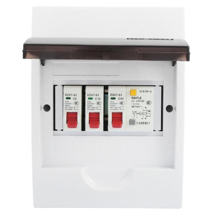 RHO Boîte à fusibles 40A 30mA 1P + N RCD + 6A 1P + 16A 1P - Cdiscount Auto