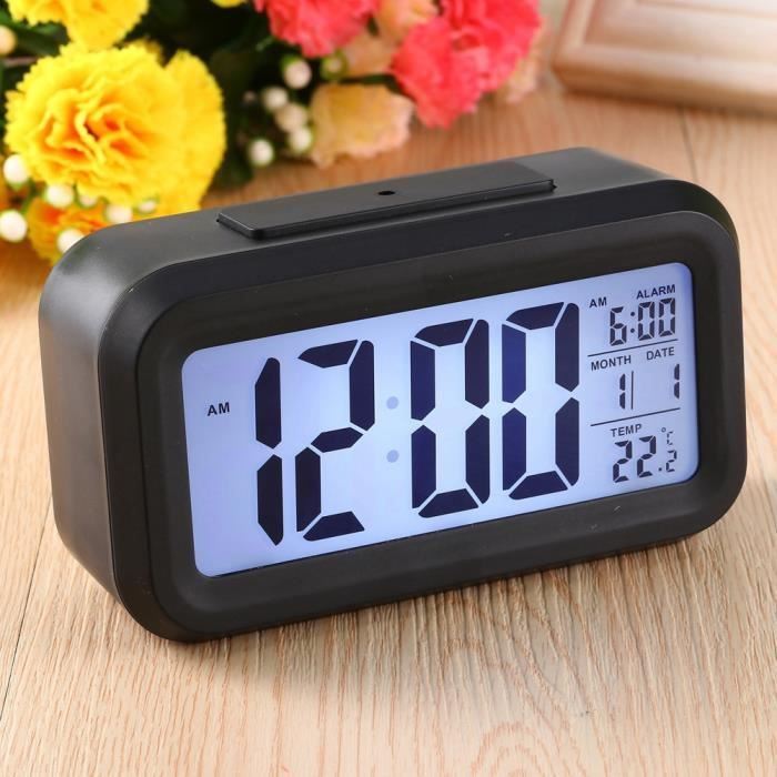 Horloge Digitale Hygromètre - Capteur Température Humidité Météo | Ecran Tactile Pour Salle De Bain Cuisine Bureau
