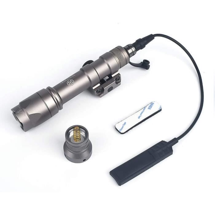 Lampe Torche Tactique 1400 Lumens M600DF - Compatible Rail Picatinny 20mm - Pour Airsoft, Chasse, Outdoor