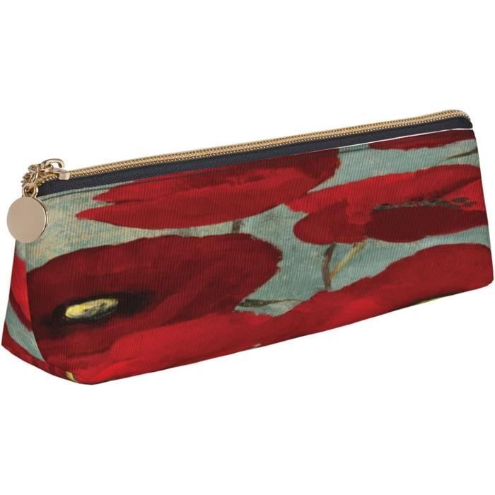 Trousse à Crayons Triangulaire Motif Mexicain Bohème - Dimensions 21x6x5.6cm, En PVC, Fermeture éclair - 6