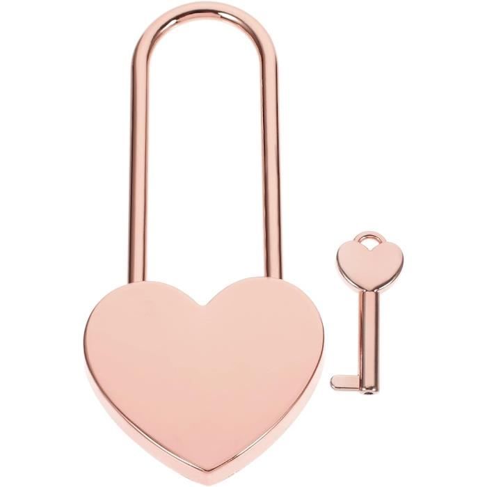 Cadenas En Forme De Cœur Avec Gravure Personnalisée Vert – Motif Always Love You – Avec Clé – Sac En Tissu – Métal Anodisé – Saint Valentin – Cadeau De Couple – Amour, Amour