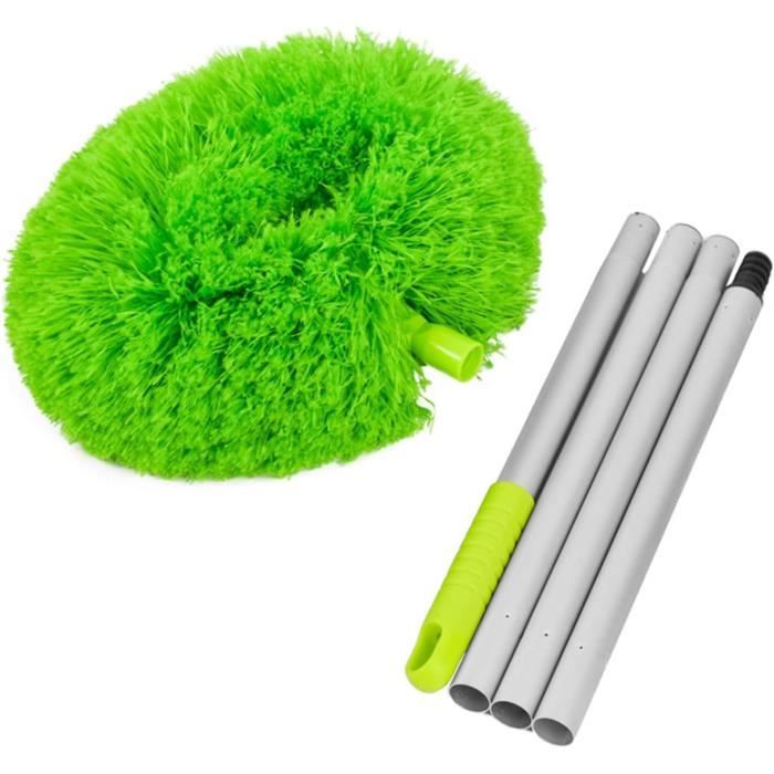 Nettoyage Ventilateur Plafond Plumeau Poussière Télescopique 9 Pièces - Longueur 37.5-190 Cm - Lavable - Pour Plafonds & Angles Swiffer Scopa
