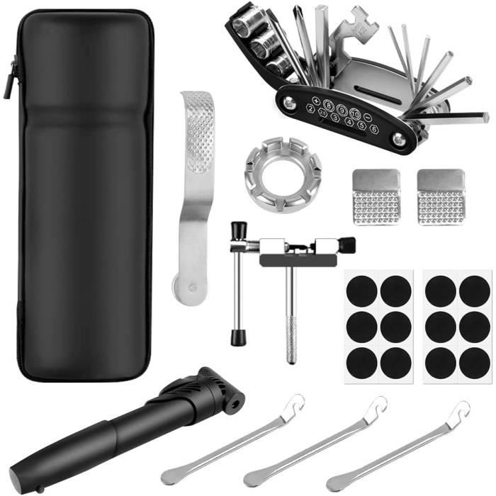 Kit Outil Vélo 16 En 1 Pliable JPstraps - Clés Allen, Plate, Tournevis - Compact Pour Réparations D'urgence