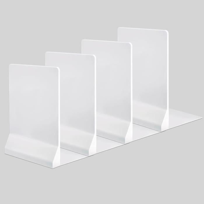 Design L Stable Serre Livres Pliables DIFIT - 1 Paire De Cale Livres Blancs Pour Étagères, Bibliothèque Ou Bureau Serre Livre Intérieur