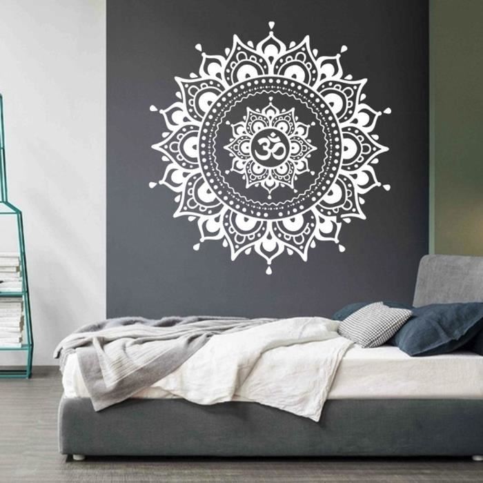 Sticker Mural Papier Peint Stickers Muraux Salon Indien Fleur Art